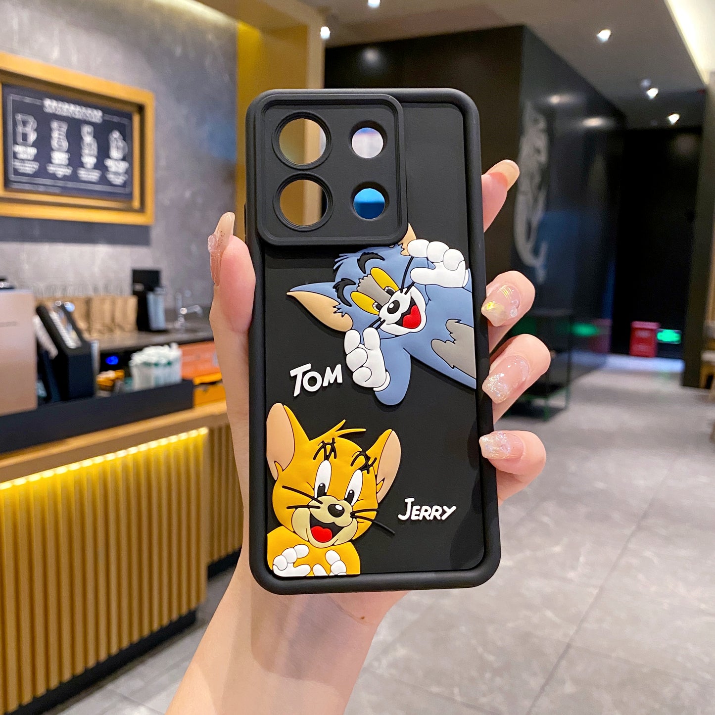 Redmi Note 13 Pro 5G Tom & Jerry Soft Silicone Cute 3D Cartoon Back Cover Case - Tom & Jerry