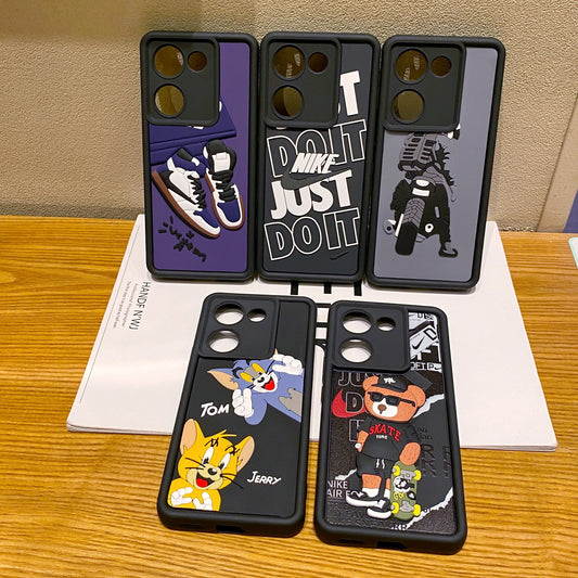 Vivo Y200 Pro 5G Bear Soft Silicone Cute 3D Cartoon Back Cover Case - Bear