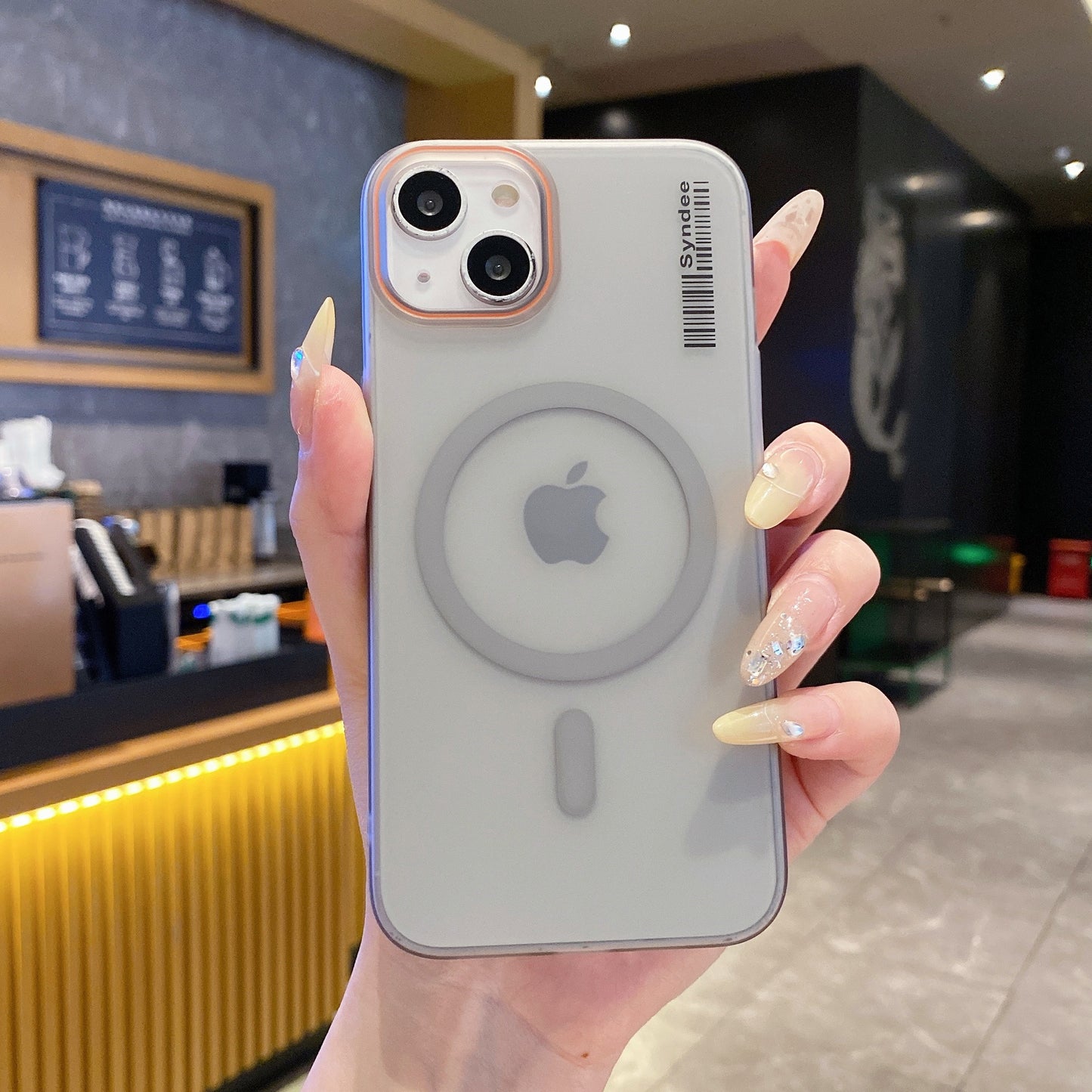 Apple iPhone 14 Premium Magnetic Frosted Ultra Slim Back Case - Frosted Grey
