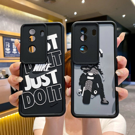 Vivo V40e/iQoo Z9s 5G Nike Soft Silicone Cute 3D Cartoon Back Cover Case - Nike 1