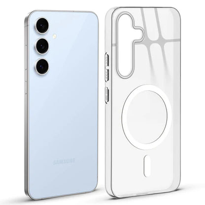 Samsung S25 5g Crystal Clear Anti-Yellowing Wireless Charging Support Case - Crystal White
