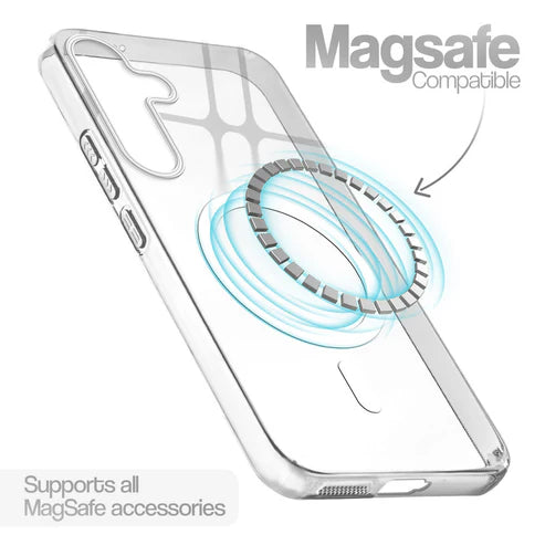 Samsung S24 5g Crystal Clear Anti-Yellowing Wireless Charging Support Case - Crystal White