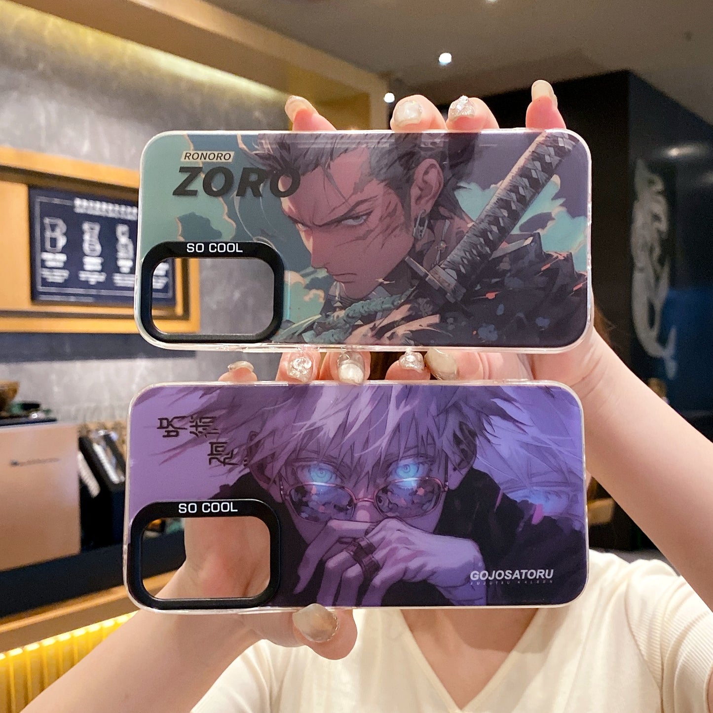 Samsung A55 5G Anime Satoru Gojo IMD Printed Back Case cover - Satoru Gojo 2