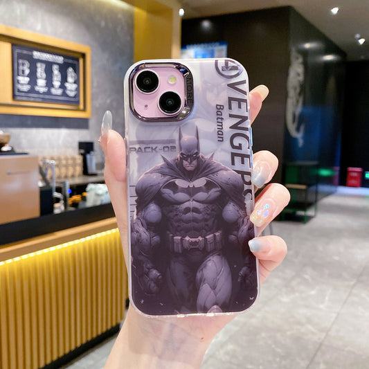 Apple iPhone 14 Plus/15 Plus Premium New Anime IMD Printed Gradient Back Case - Batman