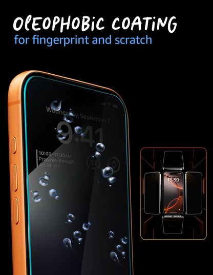 Apple iPhone 16 Border-Less Dust Proof Gorilla Crystal Clear Tempered Glass