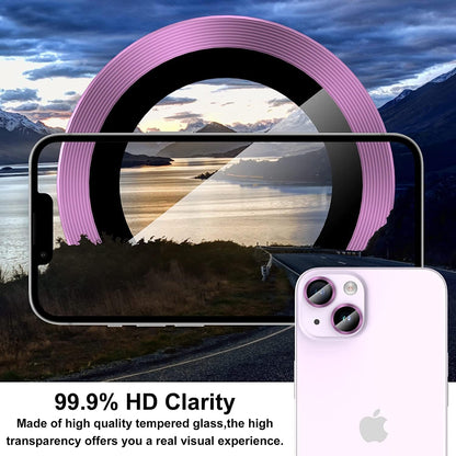 Apple iPhone 13 Camera Lens Protector with Aluminum Alloy Rings