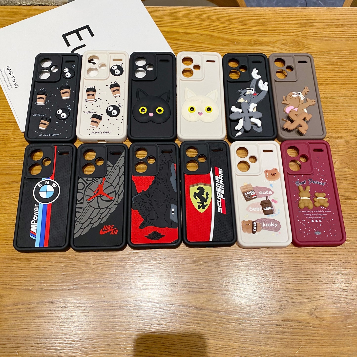 Redmi Note 13 Pro Plus 5G Ferrari Soft Silicone Cute 3D Cartoon Back Cover Case - Ferrari