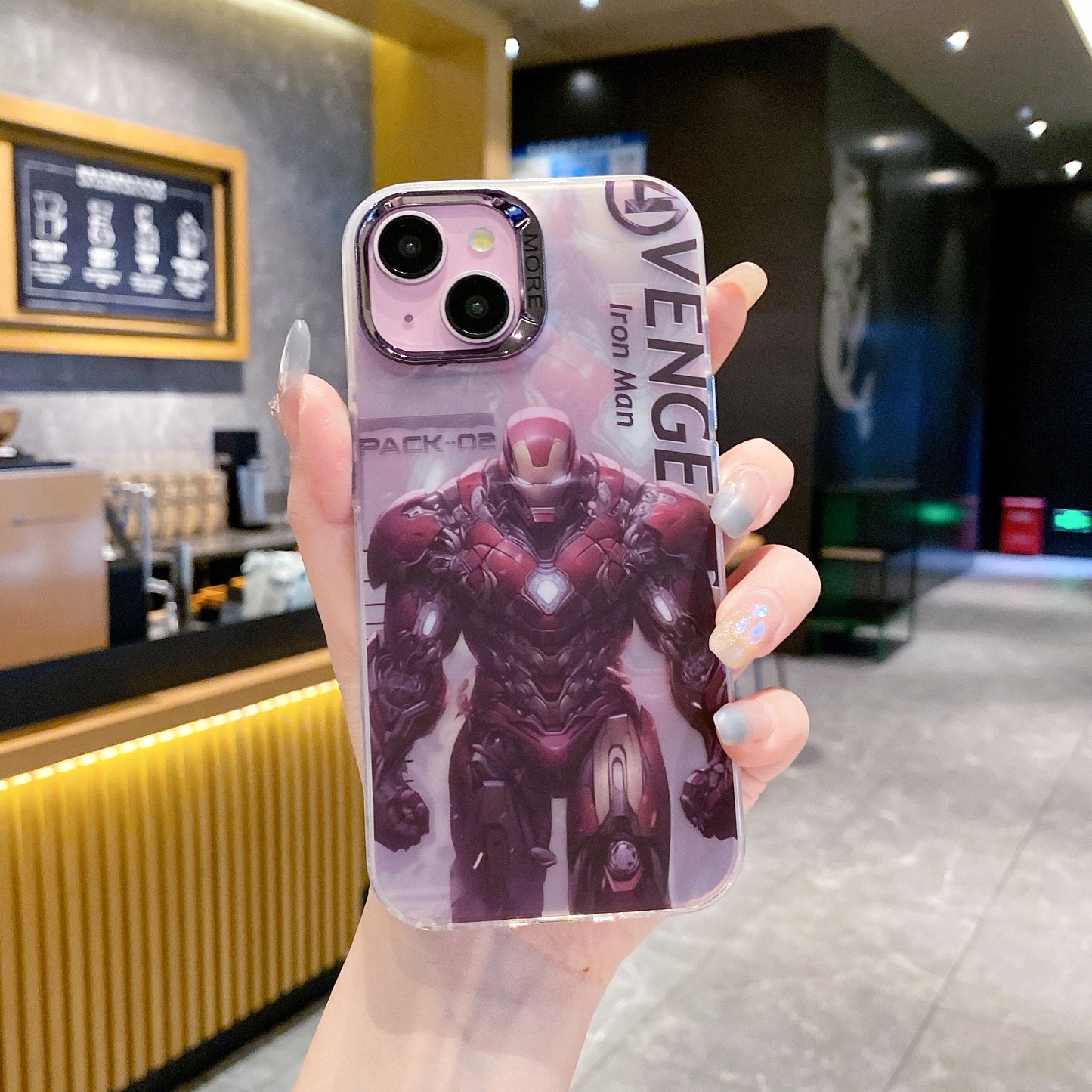 Apple iPhone 12/12 Pro Premium New Anime IMD Printed Gradient Back Case - IronMan