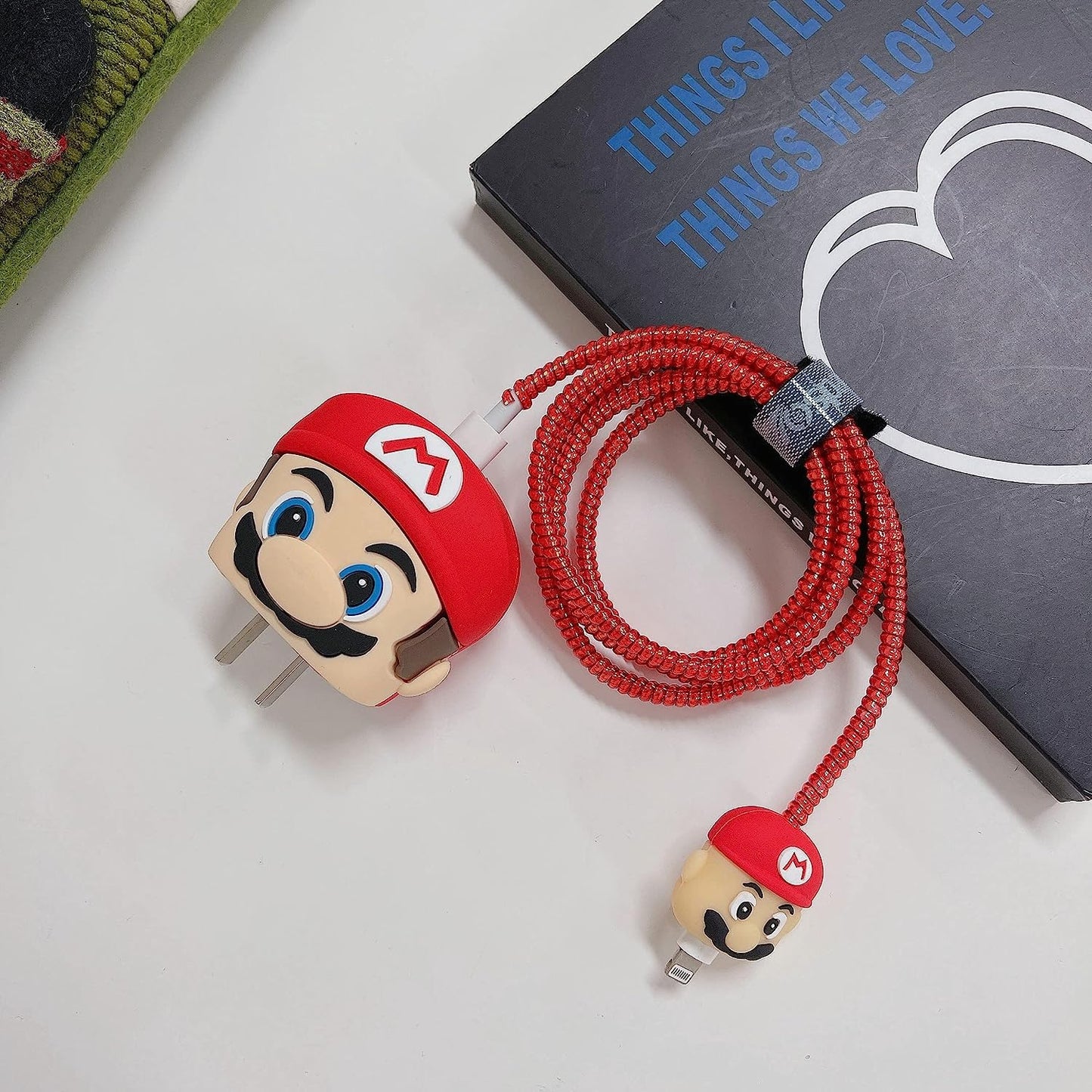Apple iPhone 20W Charger Silicone Cartoon Case Cover - Mario