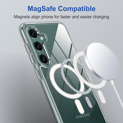 Samsung S24 Fe 5g Anti Yellow Clear Magsafe Back Case Cover - White