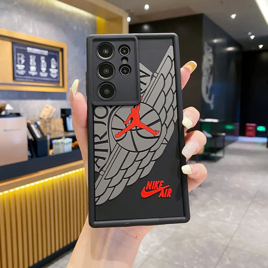 Samsung S24 Ultra 5G Jordan Soft Silicone Cute 3D Cartoon Back Cover Case - Jordan 1