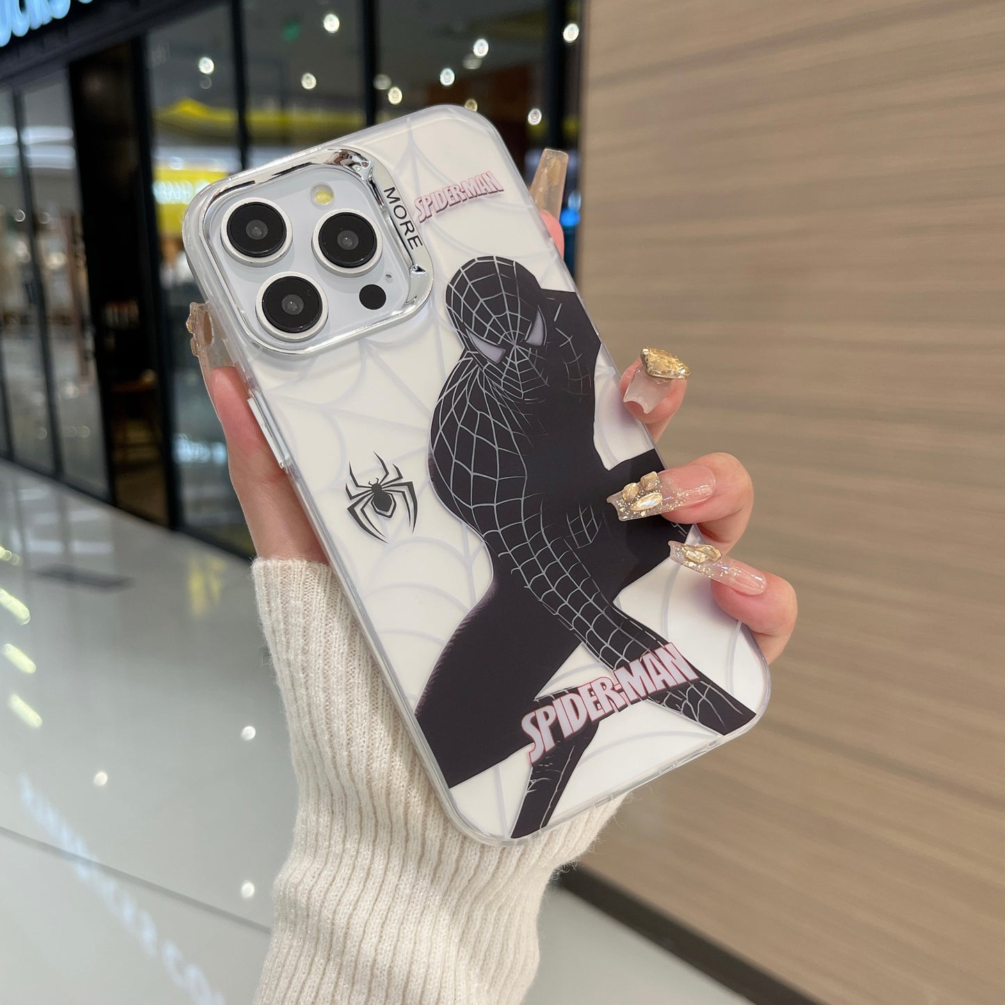 Apple iPhone 12/12 Pro Premium New Anime IMD Printed Gradient Back Case - Spider Man