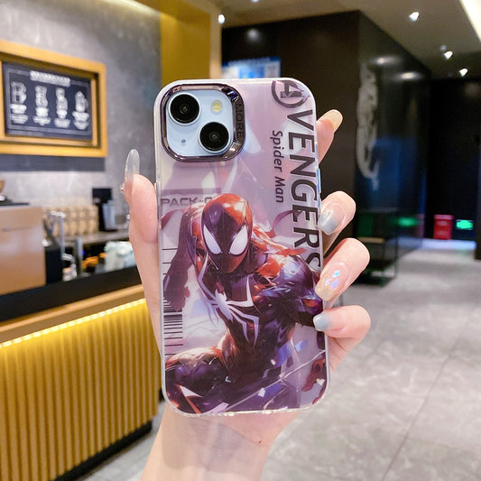 Apple iPhone 14 Plus/15 Plus Premium New Anime IMD Printed Gradient Back Case - Spider Man 2
