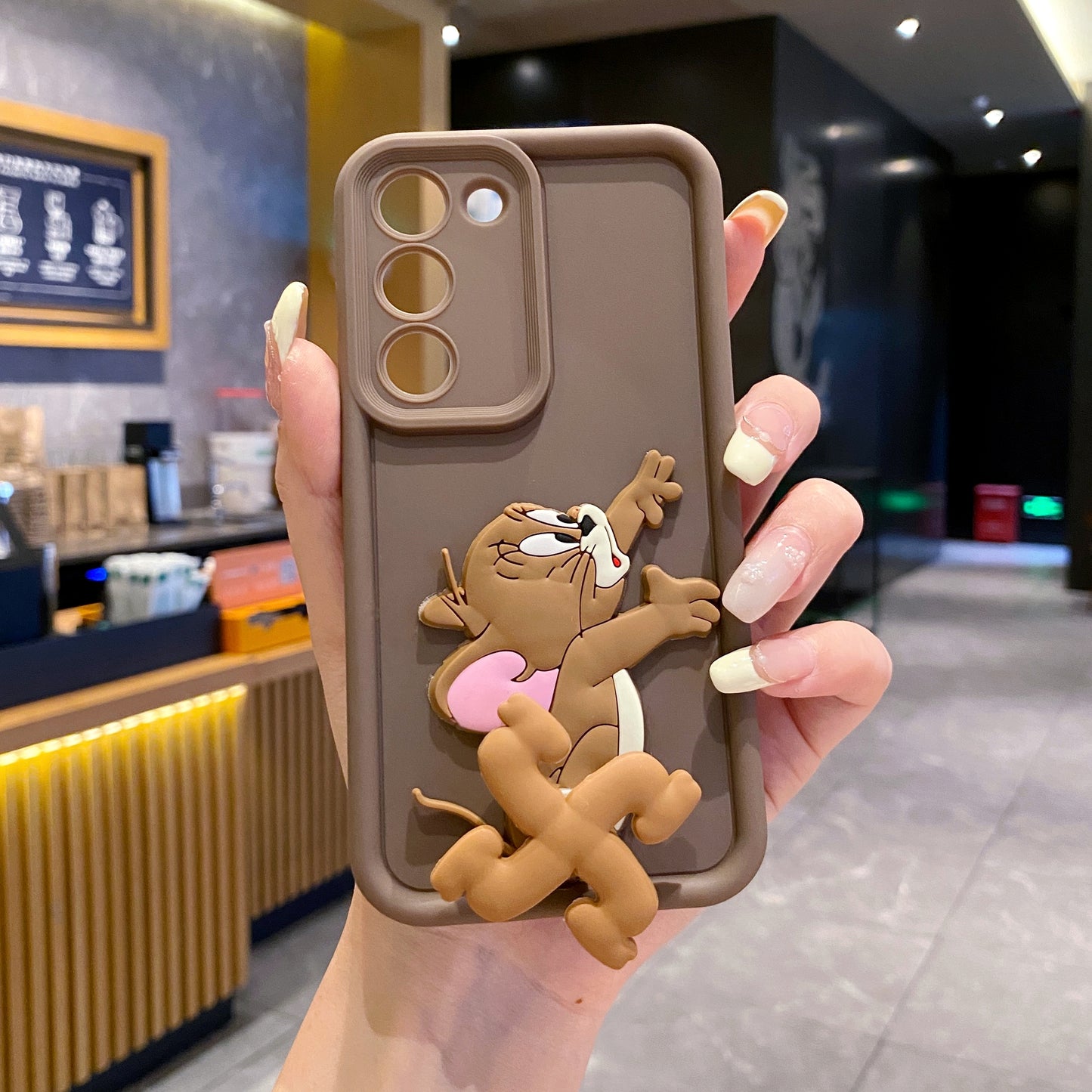 Samsung S24 5G Spinner Jerry Soft Silicone Cute 3D Cartoon Back Cover Case - Spinner Jerry
