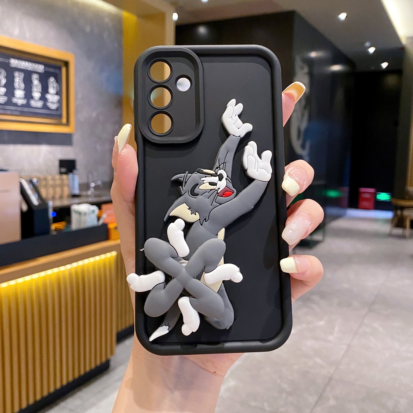 Samsung M34 5G Spinner Tom Soft Silicone Cute 3D Cartoon Back Cover Case - Spinner Tom