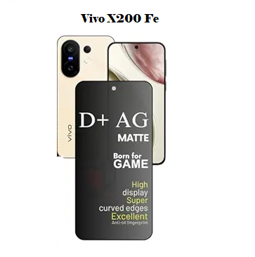 (Pack Of 3)Vivo X200 Fe 5g Gaming Special D+ AG Matte Tempered Glass Anti Fingerprint