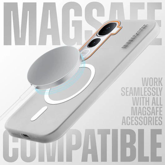 Vivo Y400 Pro 5G Premium Magnetic Frosted Ultra Slim Back Case - Frosted White